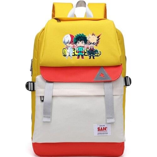 My Boku No Hero Academia Deku Bakugou Katsuki Cosplay Oxford School Shoulder Bag Teentage Laptop Travel Rucksack Backpack Gift
