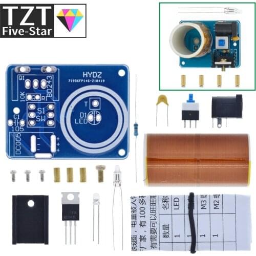 1PCS BD243 Mini Tesla Coil Kit Magic Props DIY Parts Empty Lights Technology Diy Electronics BD243C