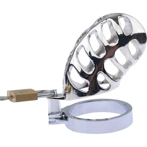 2018 Latest Male Stainless Steel Cock Cage With Non-slip Penis Ring Chastity Belt Device Adult Bondage BDSM Product Sex Toy 949D