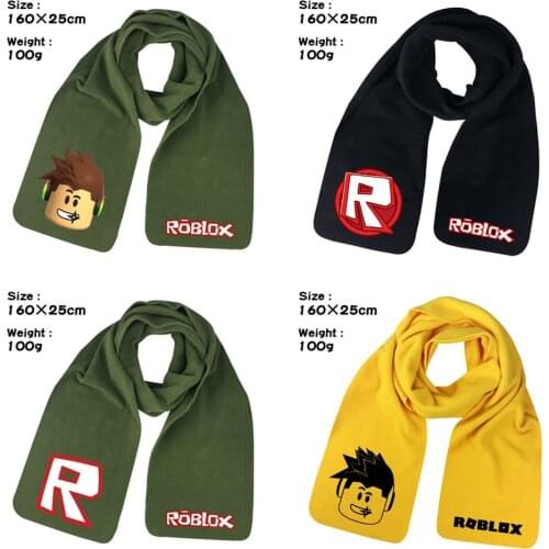 2020 New Fashion Cotton Roblox Colorful Printed Scarf Sweet Cartoon Figures Scarf Graffiti Style Shawl Kid Child Christmas Gift