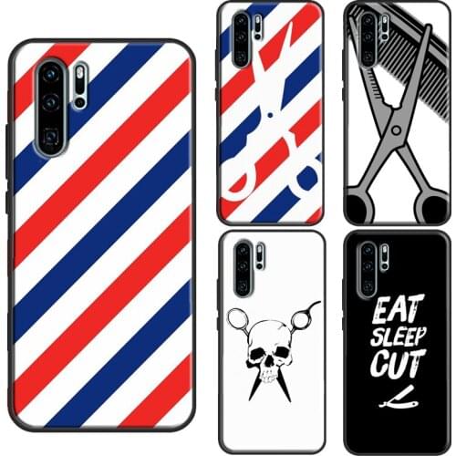 Barber Stripes Scissors Case For Huawei P Smart Z 2019 P10 P20 Lite P30 P40 Pro Mate 20 10 Lite 30 Pro Coque