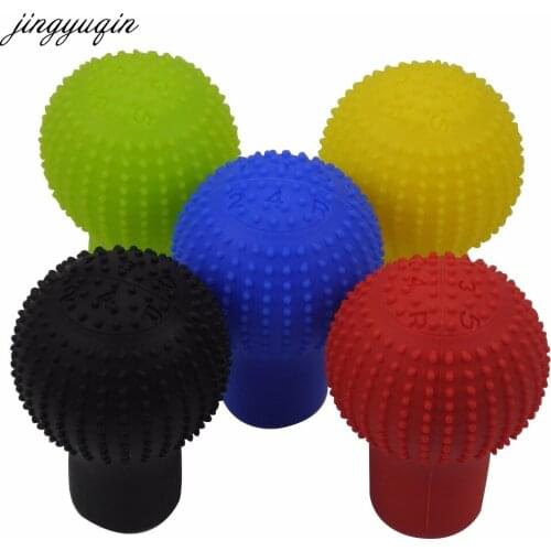 Jingyuqin Colorful Popular Universal Interior Decoration Gear Shift Collars Silicone Head Knob Cover Case Styling Accessorris