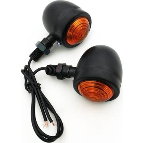 Universal Motorcycle AMBER & Black Mini Bullet LED Turn Signals Brake Running Lights Turn Signals Indicators Hot