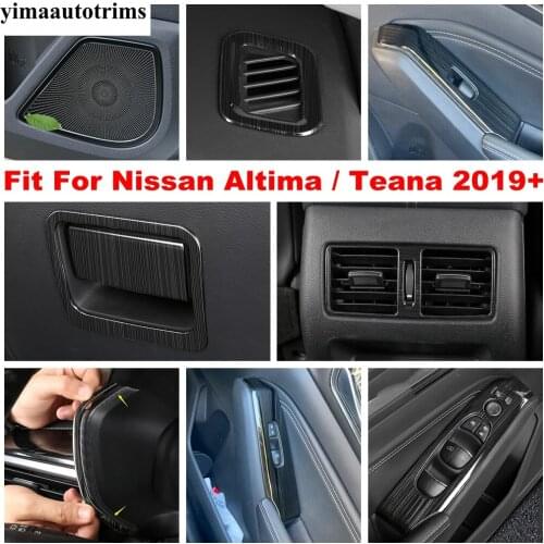 Stainless Steel Inner Window Lift Button / Door Speaker Panel Cover Trim Accessories Decor For Nissan Altima / Teana 2019 - 2021