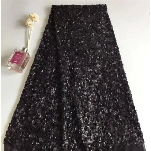 High quality YG-660 sequins French Net Lace Fabric African Tulle Mesh Lace Fabric High Quality African Lace Fabric