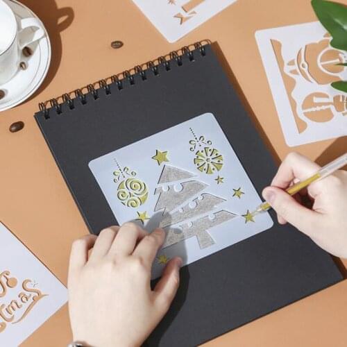 1 Pcs Natural Merry Christmas Template r10 Painting Mold Student Supply Creative Cute For Painting w51 Kids Ruler