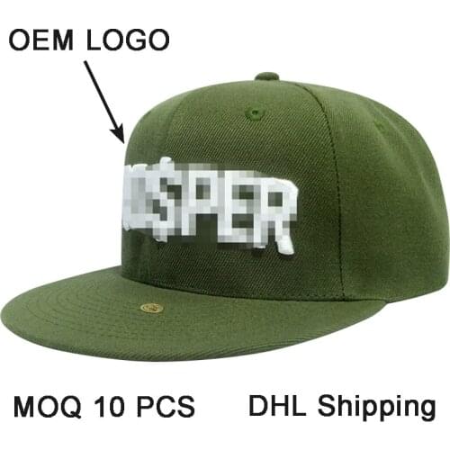 10 pcs MOQ fitted full closer dark army green customized colour large size logo tennis snap closing back cap custom baseball hat