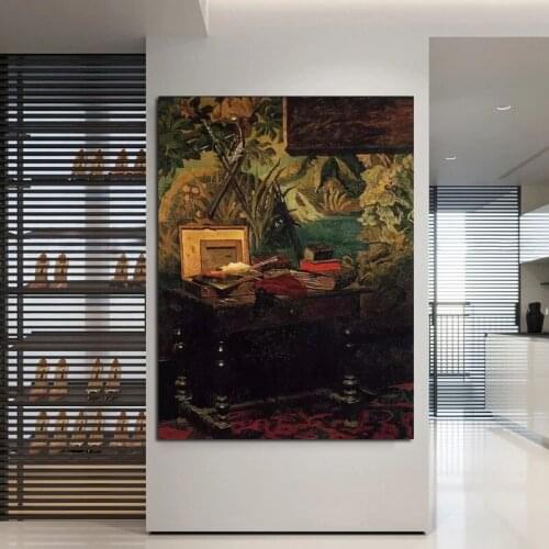 100% Hand Painted Handmade Famous Claude Monet Corner of a Studio, 1861 Art Abstract Oil Painting Wall Pictures Frameless