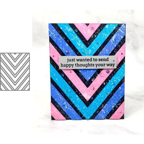 2021 New V-Shaped Striped Cutting Dies Stamps Dies Scrapbooking Mold Cut DIY Handmade Tools Craft Decoration Metal Cutting Dies