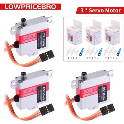 3pcs/set KST DS135MG Full Metal Steel Gear High Speed Digital Glider Fixed Aileron Servo
