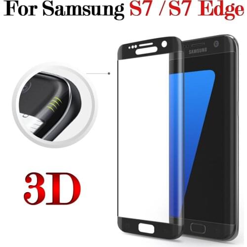 3D Protective Glass For Samsung S7 Edge Tempered Glas On The Galaxy S7edge S 7 Screen Protector 3 D Curved Cover Protection Film