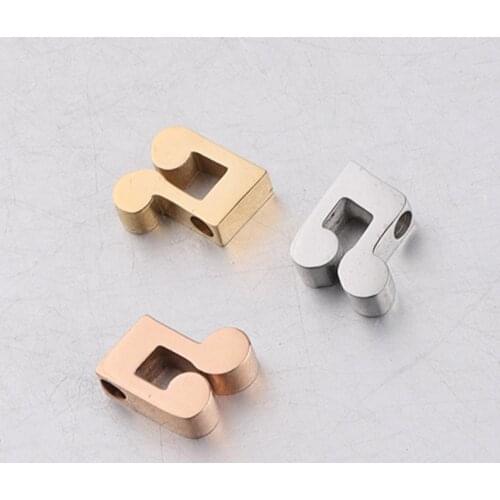 5pcs/lot Stainless Steel Fashion Musical Note Design Loose Beads 8mm High Quality Steel Metal Spacer Beads DIY Jewelry Making