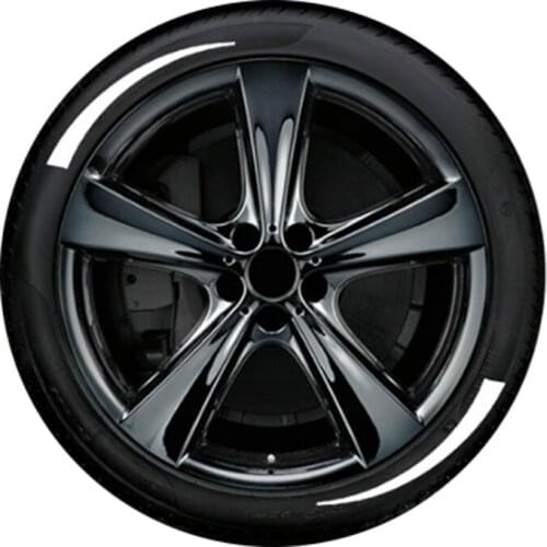 8PCS SET Car Tires Decals Decoration Stickers Kit White Rubber Blade Style Decoration