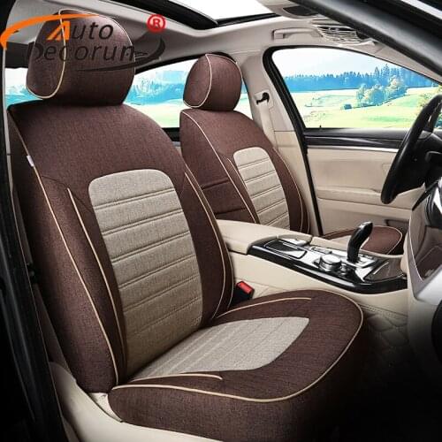 AutoDecorun Custom Fit Flax Cover Seat Set for Dodge JCUV Journey 2011 Seat Covers Cars Seats Supports Cushion Auto Accessories