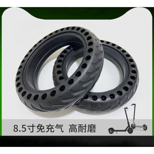 For Xiaomijia Electric Skateboard Tire 8.5Inch Honeycomb Tire Anti Puncture Shock Absorption Front Tire Non Pneumatic Solid Tire