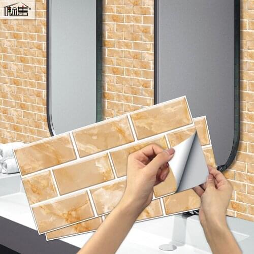 European style home improvement bathroom kitchen wall decoration self-adhesive waterproof wallpaper stickers DIY renovation