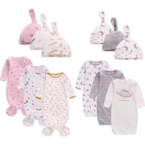 3pcs Baby Sleeping Bags + Hat Set Newborn Baby Sleepsack Sleep Clothing Long Sleeve Swaddle Wrap Sleepwear Baby Clothes Bodysuit