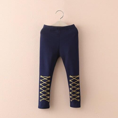 2019 Autumn Spring 2 3 4 6 8 10 Year Children Gray Blue Black Capri PatternBaby Kids Girls Full Length Skinny Slim Leggings
