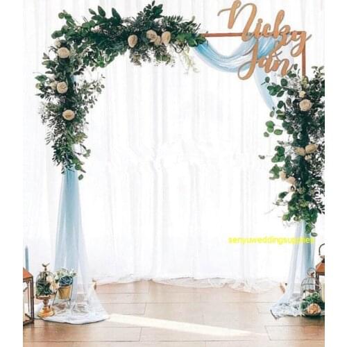 NEW WEDDING PROPS Golden Iron Square arch retractable shelf wedding creative stage setting pieces background flower rack 2364