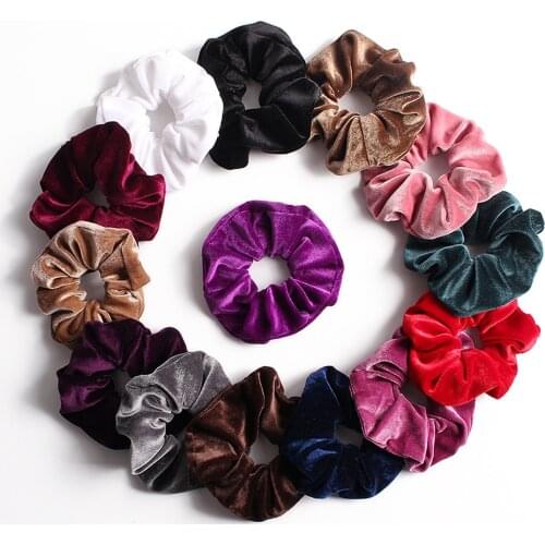 New European And American Fashion Girl Flannel Hair Circle Velvet Fashion Ponytail Hair Circle Hair Accessories