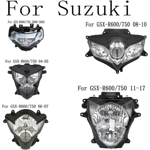 Motorcycle Front Headlamp Headlight Assembly for GSX-R600/750 2000- 2006 2007 2008 2009 2010 2011 2012 2013 2014 2015 2016 2017