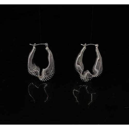 Retro creative 3D geometric spring personality trend party leisure earrings for women holiday gift jewelry