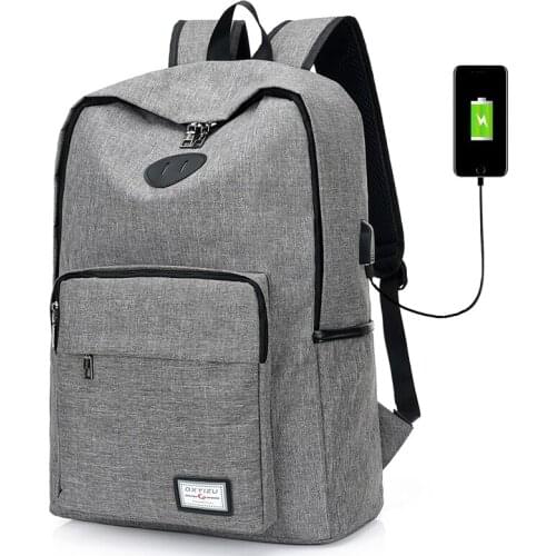 USB Charging Unisex Design Book Bags for School Travel Women Backpack Casual Rucksack Canvas Laptop Preppy Style Man Backpacks