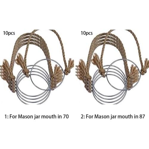Hangers for Mason Jar,Linen Rope Handles for Wide Mouth Mason Jars Glass Jars,Mason Jar Hanging Ropes,10Pcs,No Jars