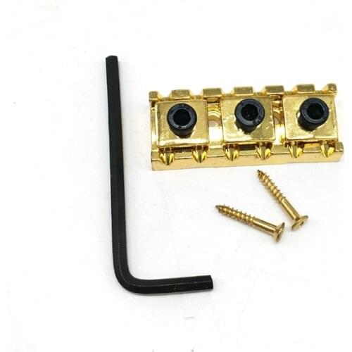 43mm Width Electric Guitar String Locking Nut with Allen Wrench Screws for Floyd Rose Tremolo Bridge Guitar Parts Accessories