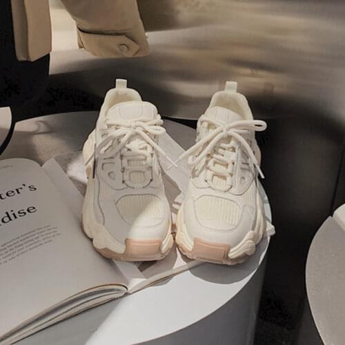 2020 Winter Platform Sneakers Women Autumn Thick Bottom Dad Shoes Height Increased Casual Shoes Breathable Warm Leisure Shoes