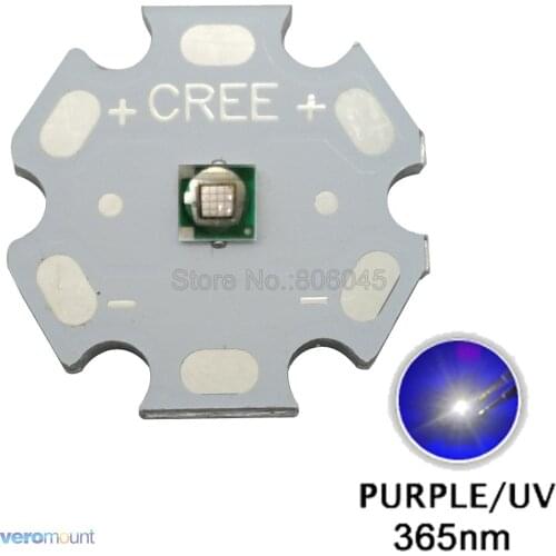 10PCS 3W 3535 High Power LED UV Light Chip 365nm LED Emitter Diode With 8mm 12mm 14mm 16mm 20mm Aluminum PCB Board