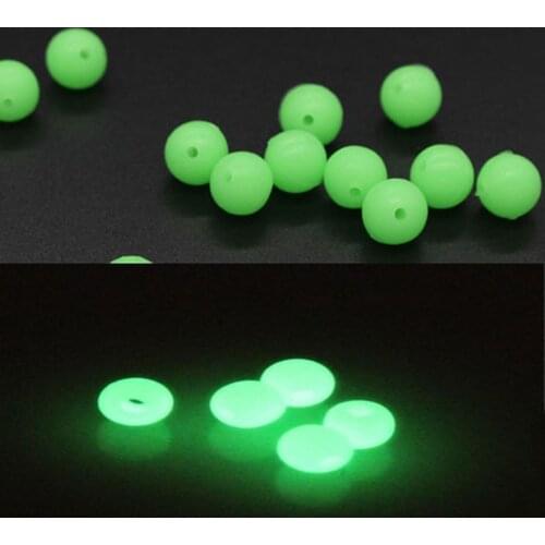 100PCS Glow Fishing Texas rigged tube Block bead Soft lure accessory