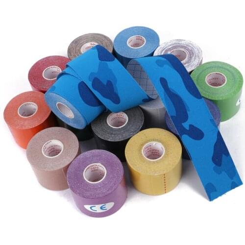 2020 Elastic Cotton Roll Adhesive Tape 5cm*5m Sports Muscle Tape Bandage Care Kinesiology First Aid Tape Muscle Injury Support