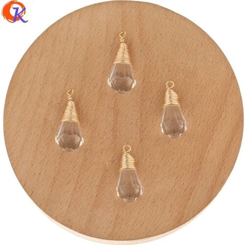 Cordial Design 30Pcs 11*27MM Jewelry Accessories/Crystal Charms/Hand Made/Genuine Gold Plating/Earring Findings/DIY Making