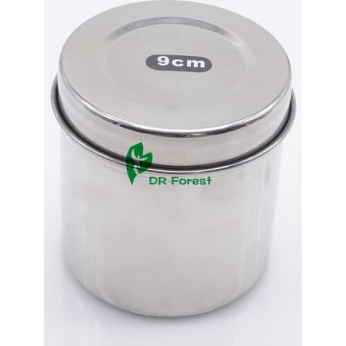 Brand New 9cm Cotton Ball Gauze Tampon Jar Holder Stainless Steel