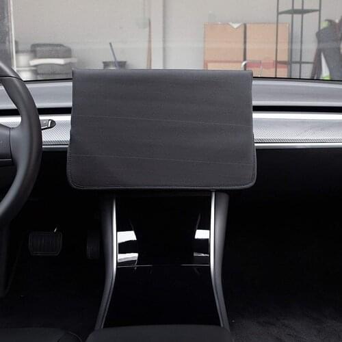 Car Central Control Navigation Screen Cover Without Letter Sleeve Slip Sunshade Screen Protector For Tesla Model 3 Model Y