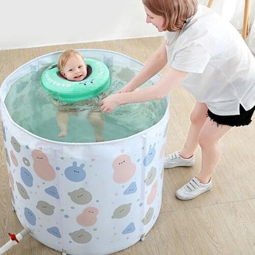 Baby Swimming Neck Ring Home Swimming Pool Air-free Infants Float Tube Circle Rings Bath X2V2