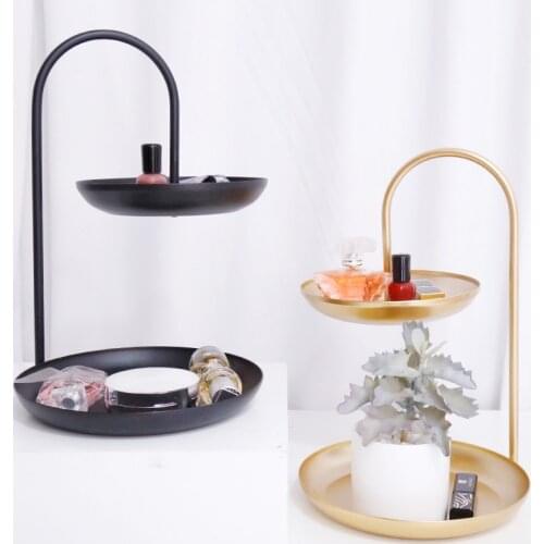 Two Tier Cupcake Cake Plates for Wedding Cake Stands Home Table Storage Food Dessert Tray Jewelry Stands for Home Accessories