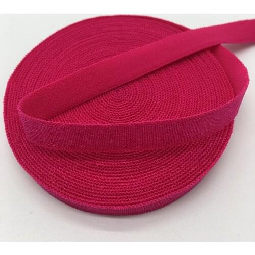 5 Yards/lot 3/8"10mm Rose Solid FOE Fold Over Elastics Spandex Satin Band DIY Lace Sewing Trim