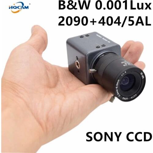 HQCAM B&W Camera SONY CCD 404AL 405AL Ultral Low Illumination 0.001Lux black and white Camera Industrial inspection camera