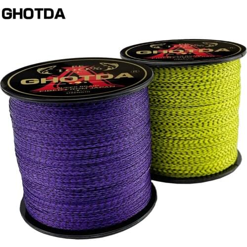 Ghotda 4Strands 100% PE 300M Multicolor Braided Fishing Line 10-80lb Invisible Spotted Sea Saltwater Carp Fishing Weave Extreme