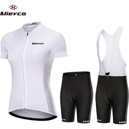 Mieyco Summer Cycling Jersey Set Womens Cycling Clothing Racing Bike Jumpsuit Women Thermal Pad Female Blouse Shorts Suit
