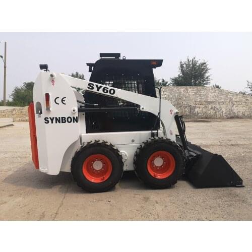 Mini Wheeled Skid Steer Small Mid Size Backhoe Loader SY60 With Optional Attachments