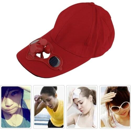 Mini Air Cooling Fan Fishing Summer Sport Outdoor Hat Cap With Solar Sun Power Cool Fan For Cycling Energy Save