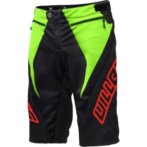 2019 New Mens WillBros Black Green Sprint Shorts DH MX MTB BMX Racing Off-Road Downhill Gear