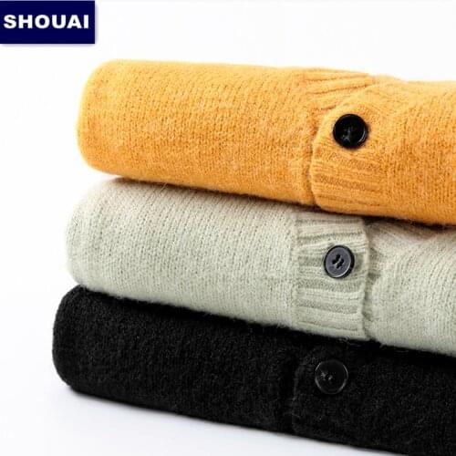 Autumn and winter mens V-neck cardigan fashion city leisure best loose all-match coat knit sweater size S-XL