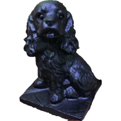 Natural Crystal Hand Carved Obsidian Animal Wolf Dog Cat Statue Healing Reiki Repair Chakra Mineral Quartz Home Decor Gift