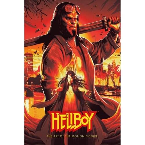 Custom Hellboy canvas Poster home Decoration cloth fabric wall poster print Silk Fabric Print 27X40cm 30x45cm Drop Shipping