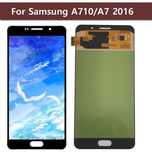 For Samsung Galaxy A7 2016 A710 A710F A710M A710Y A7100 LCD Display Touch Screen Digitizer Assembly free tool+free shipping