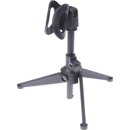 Microphone Stand Desktop Static Mini Portable Table Stand Adjustable Microphone Stand Microphone Holder Beam Light Beam
